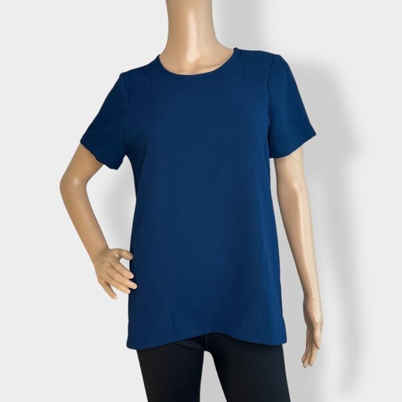 Madewell Blue Pleated Back Top‎ - Picture 1 of 5